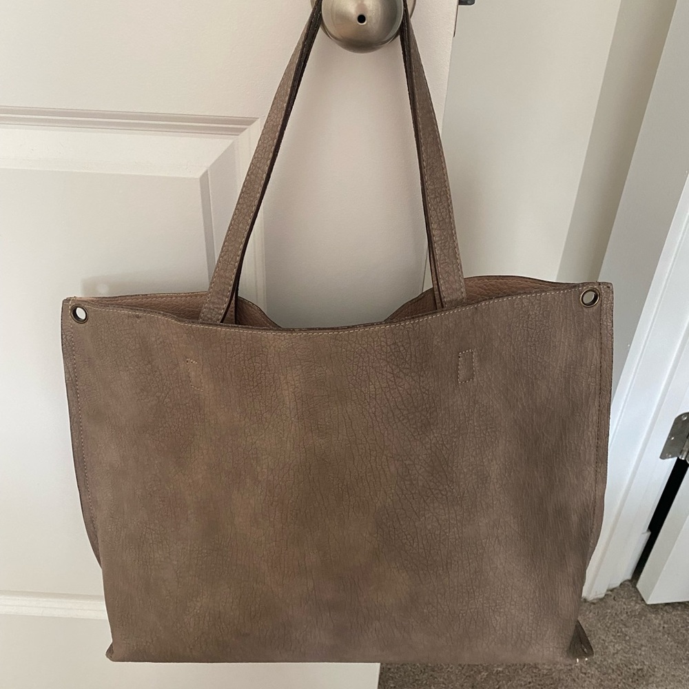 Free people reversible vegan leather tote